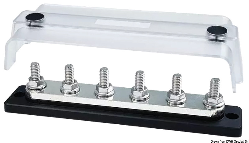 Heavy-Duty Bus Bar Techno w/clear lid 6x8