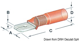 Faston male terminal