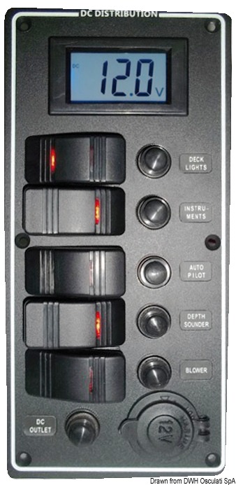 PCAL electric panel w/digital voltmeter 9/32 V