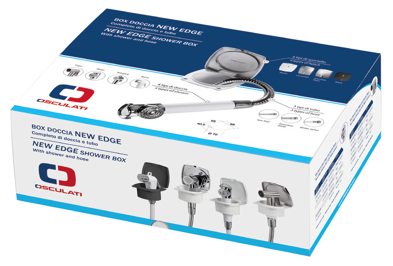 New Edge white shower box nylon hose 4 m Flat mounting