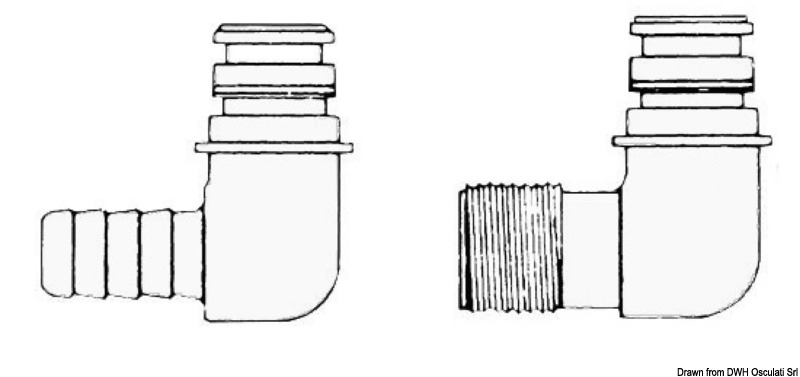 Spare fitting f. Flojet pumps 1/2" hose clamp