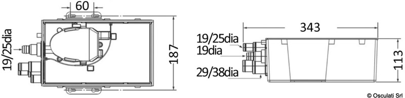 Shower sump pump system 41 l/min 12V