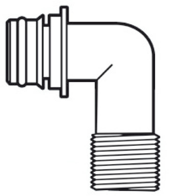 Europump 90° plug-in quick fitting thread 1/2"