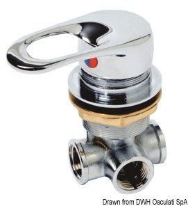 Olivia built-in mixer chromed brass