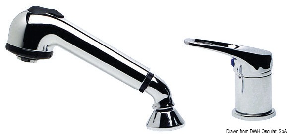 Olivia single-control mixer + removable shower