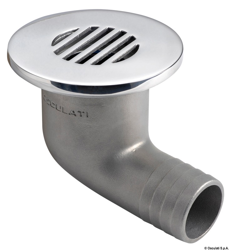 90° Cockpit drain AISI 316