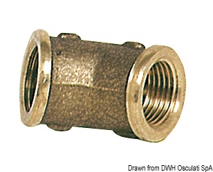 Brass 45° elbow 1" female/female