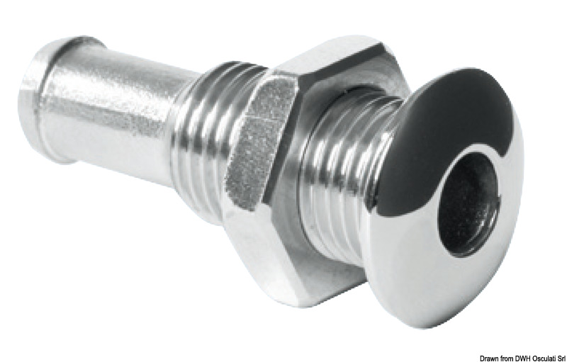 Mini skin fitting AISI 316 convex 1/4"