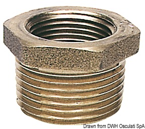 Brass reduction male/female 1/2" x 1/4"