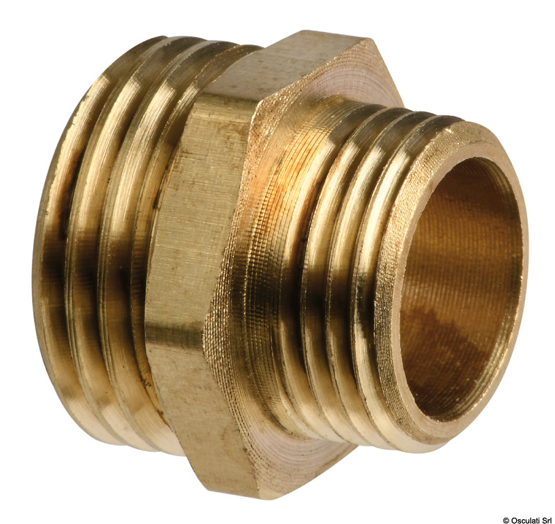 Brass double nipple 2"1/2 x 3"