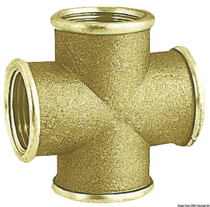 Brass cross joint female 1"1/2