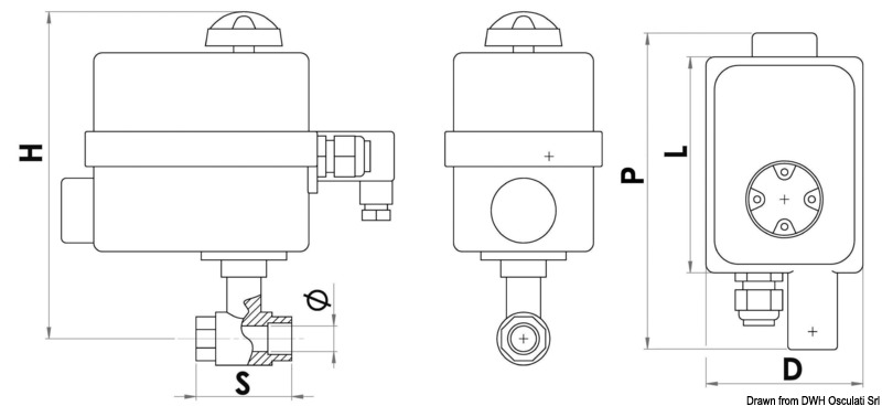 Valve PN40 1/2" w/control panel