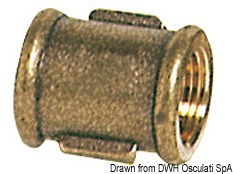 Brass joint sleeve female/female 1/4"