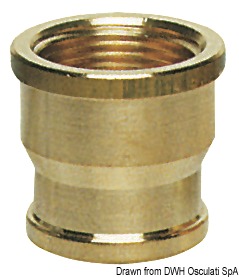 Brass joint sleeve female/female 1"1/4 x 1"1/2