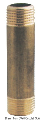 Brass extension sleeve 1"1/2 x 150 mm