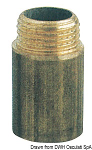 Brass extension male/female 3/4" x 40 mm