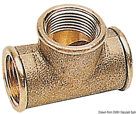 Brass T-fitting 1"