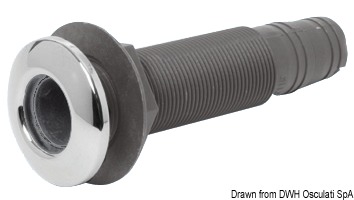 Nylon/fiberglass long seacock 1"3/8 x 29/32 mm