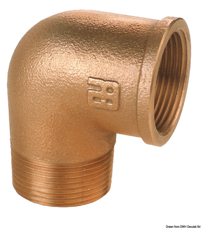 GUIDI bronze M-F 90° elbow 1/2"