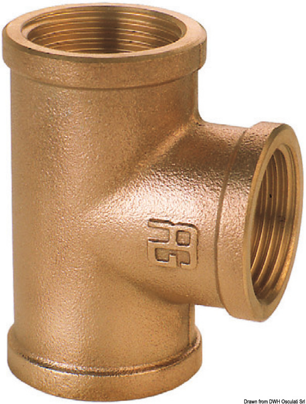 GUIDI bronze F-F-F T-fitting 2"1/2