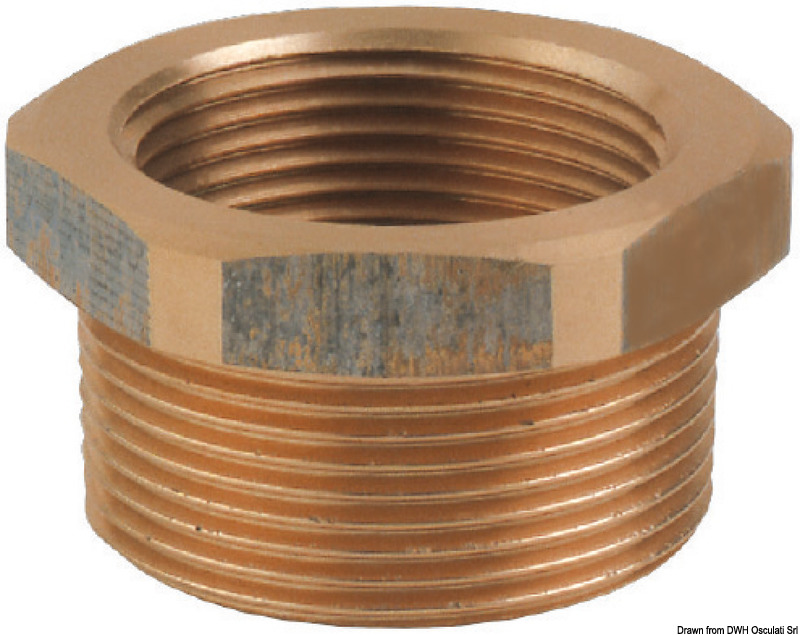 GUIDI bronze M-F connector 1" x 3/4"