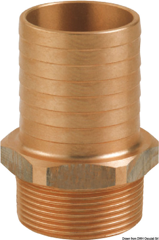 GUIDI bronze male hose connector 1"1/2 x 38 mm