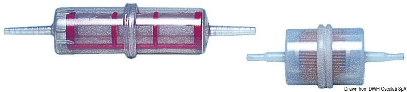 Plastic transparent filter f. petrol/diesel 8-10mm