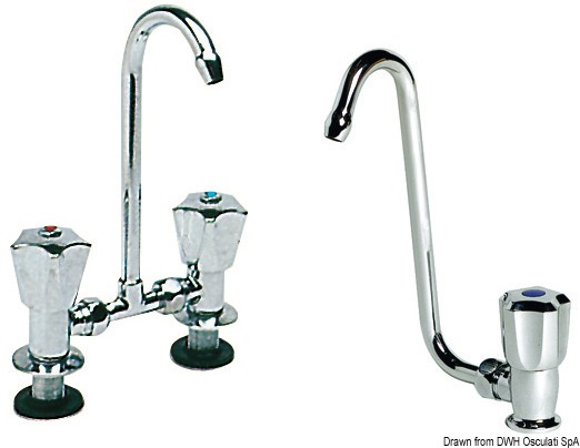 Swivelling spout tab chromed brass cold