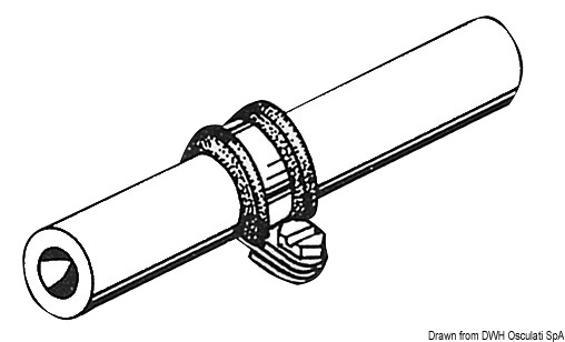 Rubber-coated SS hose clamp 20 mm
