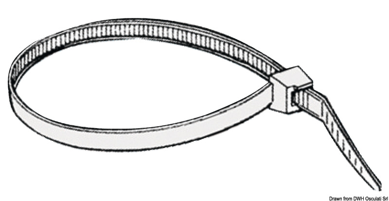 Reusable clamp white nylon 3.5 cm