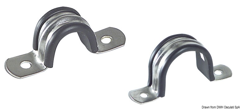 U-clip rubber-coated AISI 304 36 mm