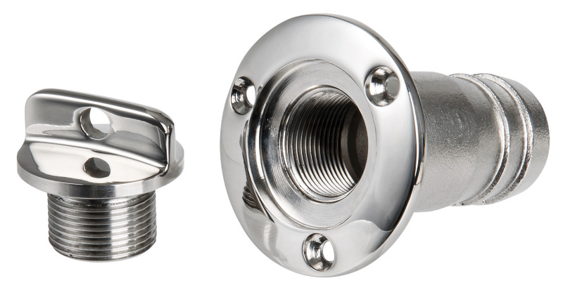 Bilge drain plug AISI 316 mirror polished 60 mm