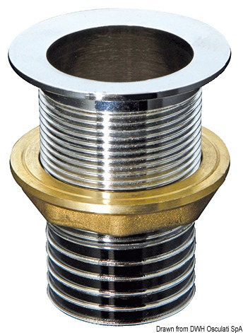 Chromed brass bushing 42 mm