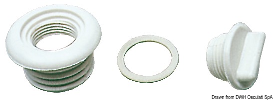 Nylon water drain plug black