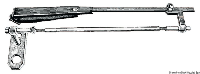SS parallelogram arm f. windshield wiper 432/560mm