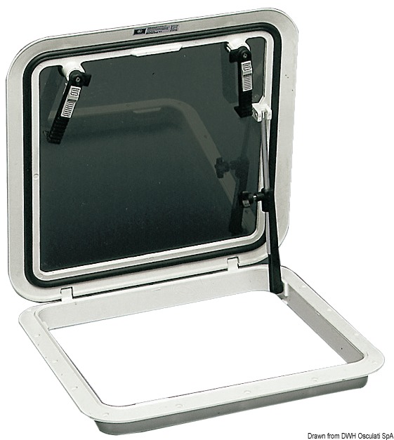 BOMAR Flushdeck black hatch 304 x 302 mm