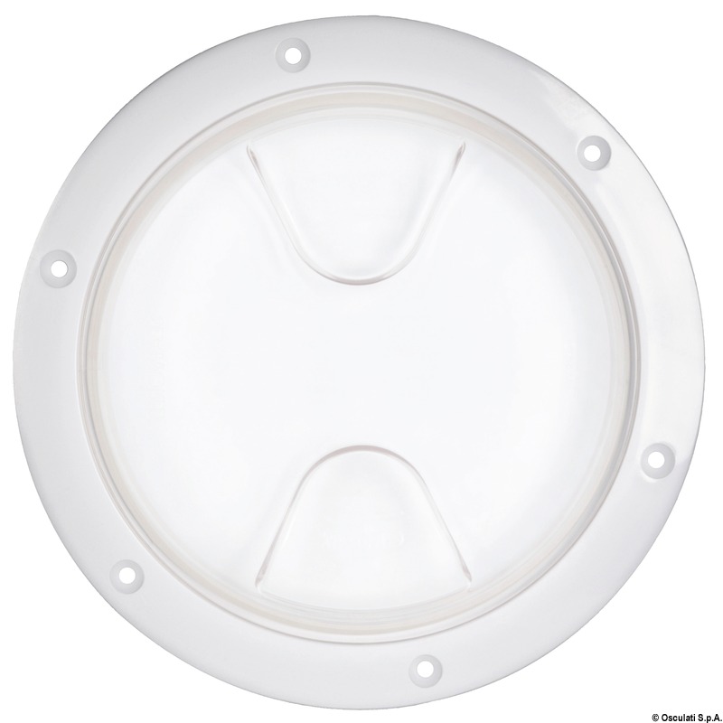 Inspection hatch screw lock transparent 125 mm