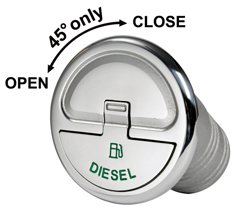 Quick Lock Diesel 30° deck filler 38 mm