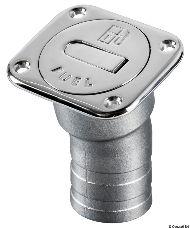 Square Fuel deck filler short version 38 mm