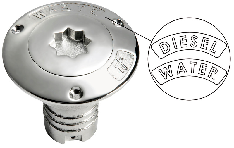 Water deck filler AISI 316 38 mm