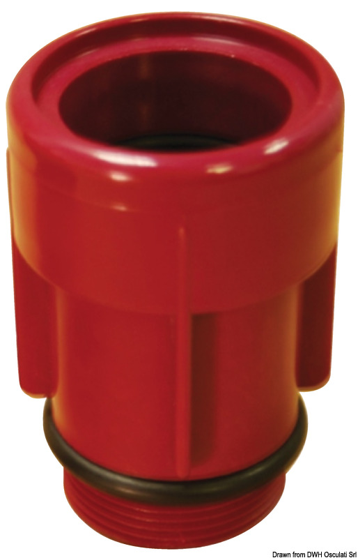 Hose conn. for WASTE deck filler 1 1/2'' ISO8840