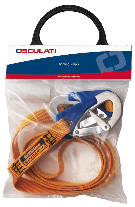 Euro Lightline safety line 2m + 2 shackles Fast opening