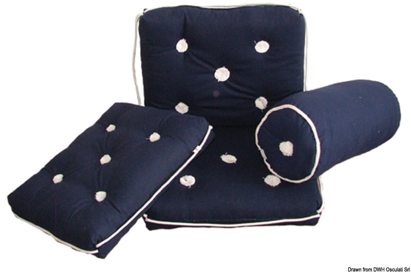 Roller cotton cushion, blue Ø 190 x 440 mm