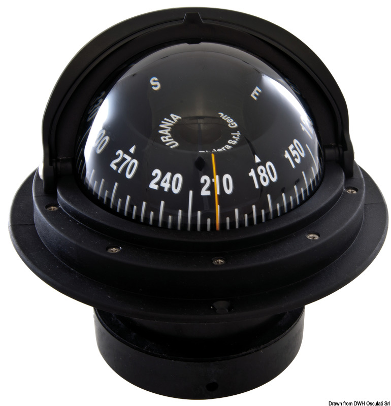 RIVIERA compass 4" enveloping opening black/black front view