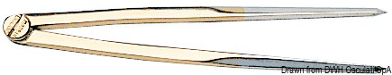 Divider mirror polished brass long 177 mm