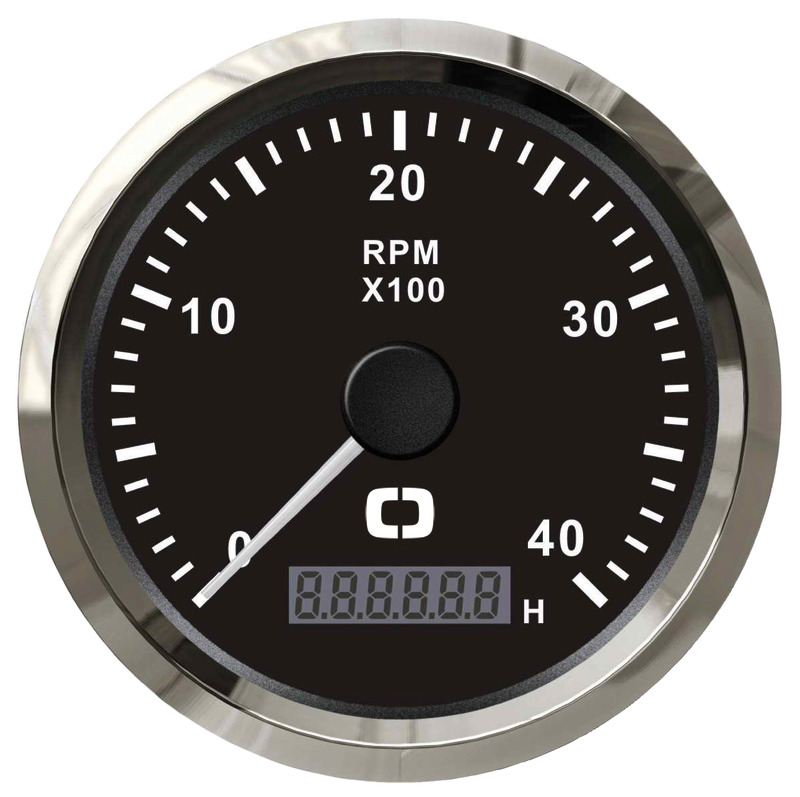 Revolution counter 0-4000 RPM black/glossy