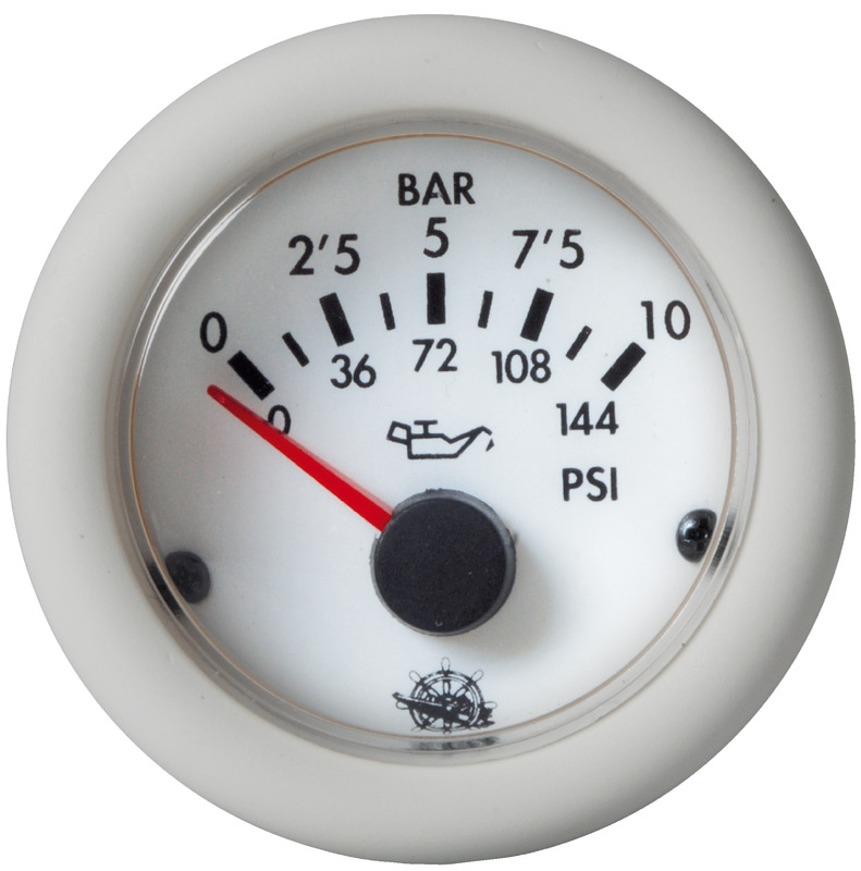 Guardian oil pressure gauge 0-10 bar white 12 V