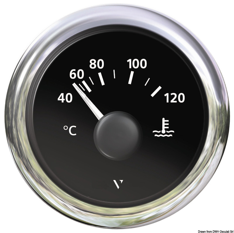 Water thermometer black