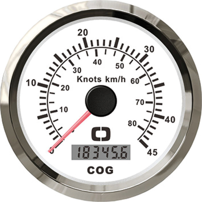 Speedometer w/GPS compass white/glossy