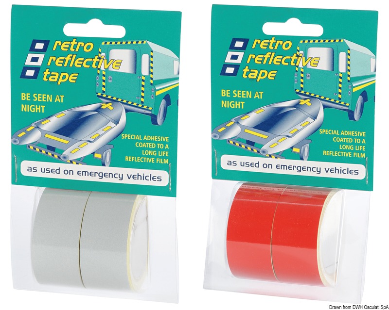 Reflective self-adhesive tape white 2.5 m x 25 mm